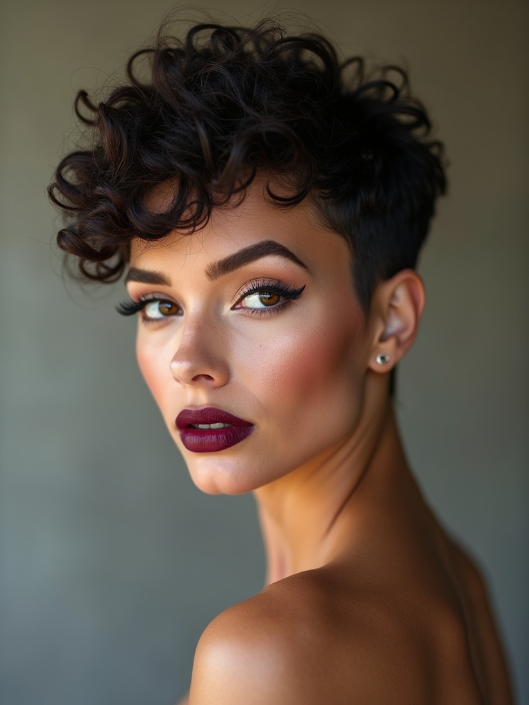 A curly pixie for tight, springy coils