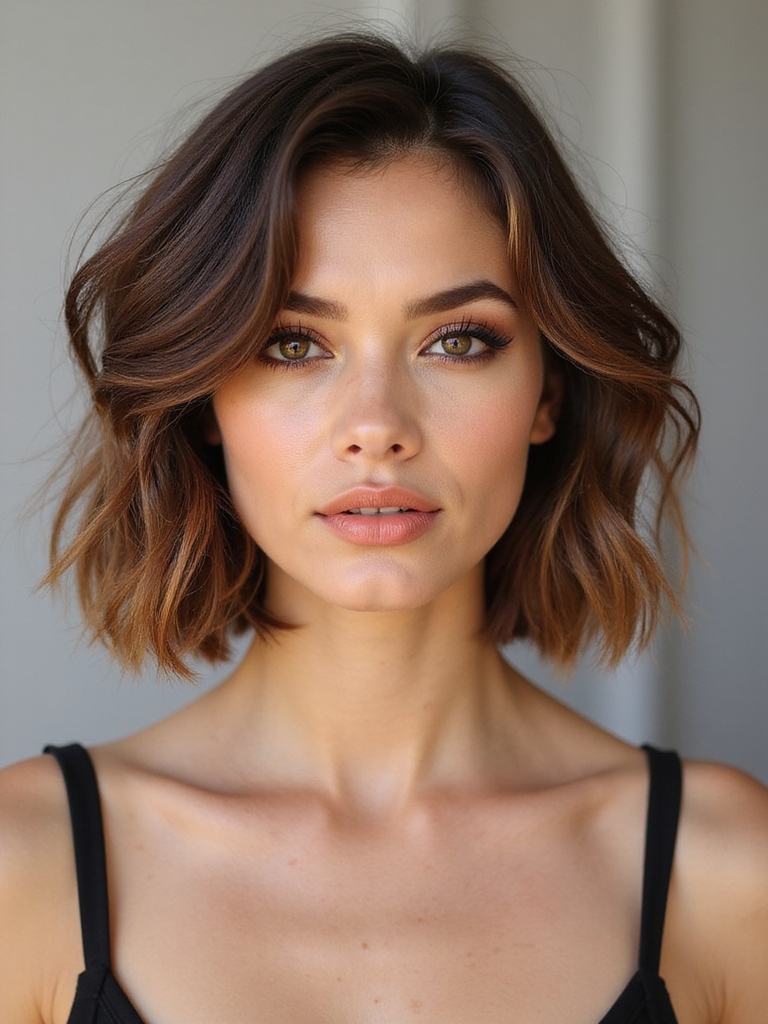 salted sun kissed textured bob