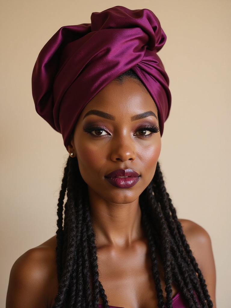 Scarf-wrapped locs for cool off-duty days