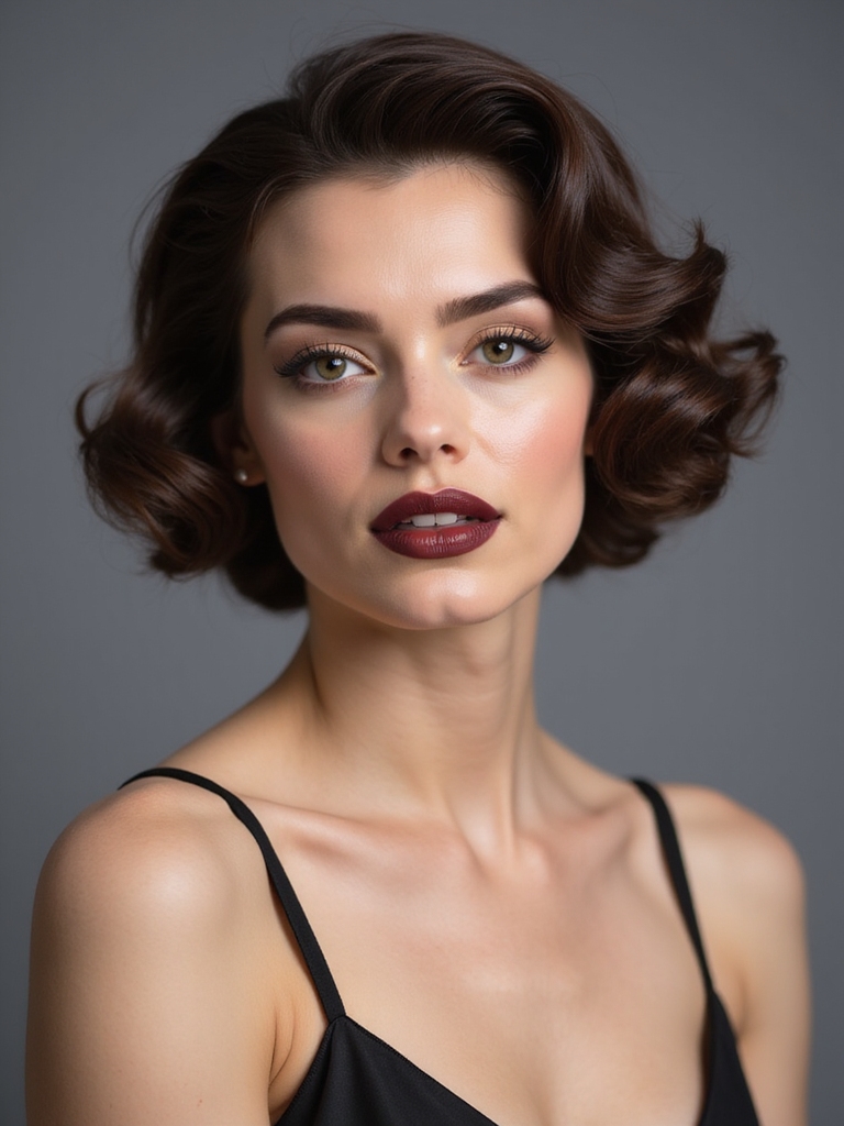 sculpted marcel waved pixie glamour