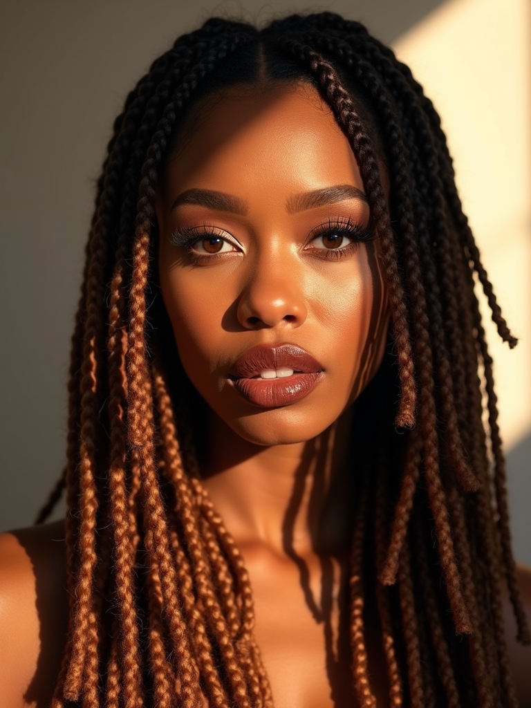 sculpted tight glossy coils