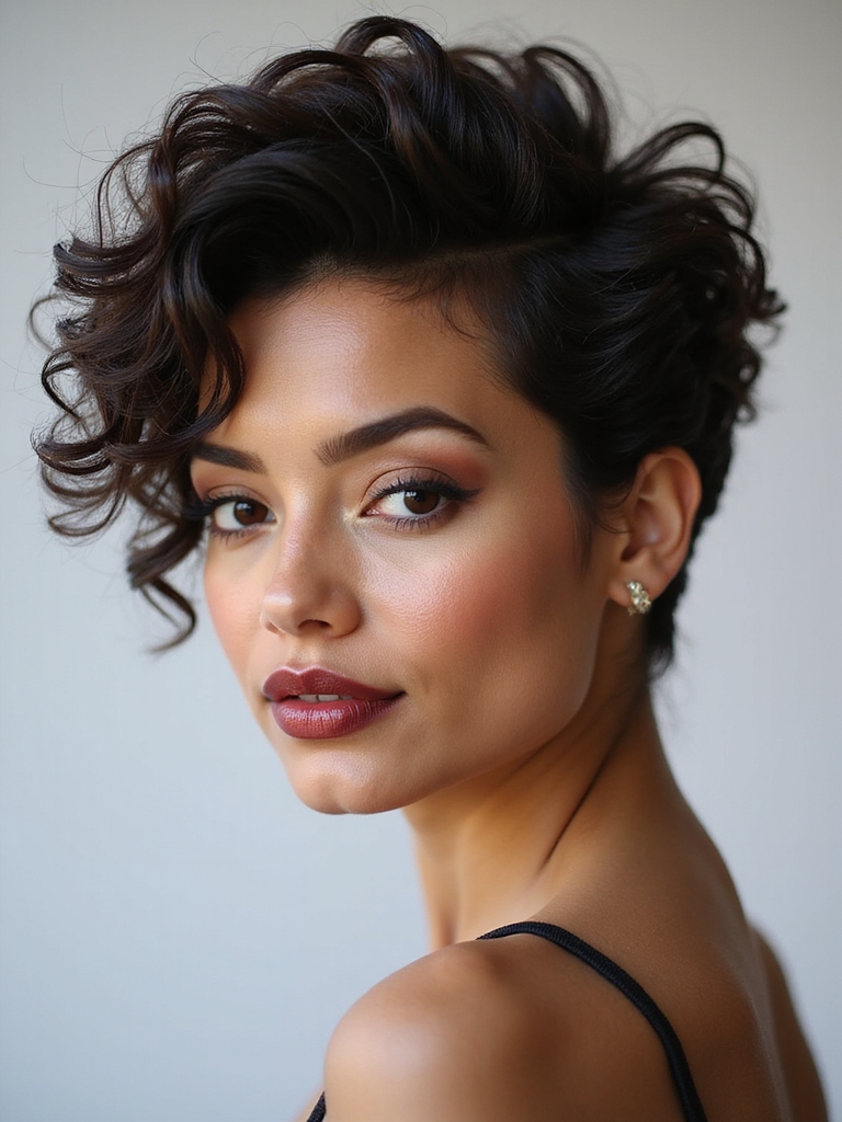 Growing out curly pixie