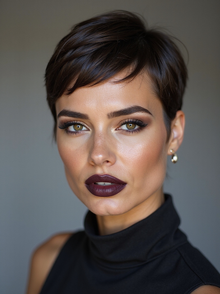 Color contour pixie round face