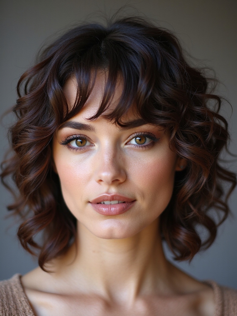 shaggy layered curly wolf cut