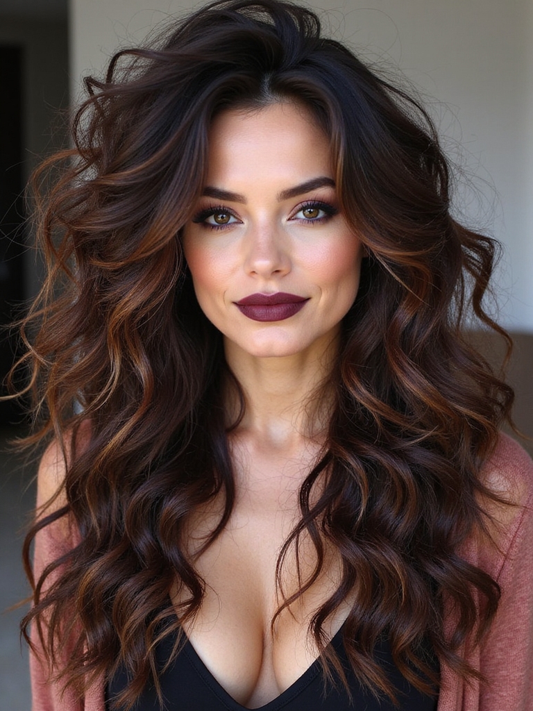 shaggy layered springy curls