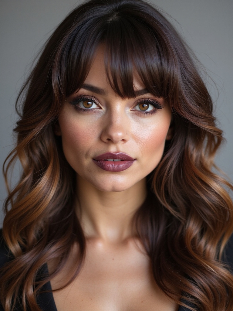 shaggy layers with curtain fringe