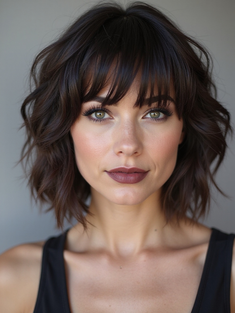 shaggy textured wolf cut