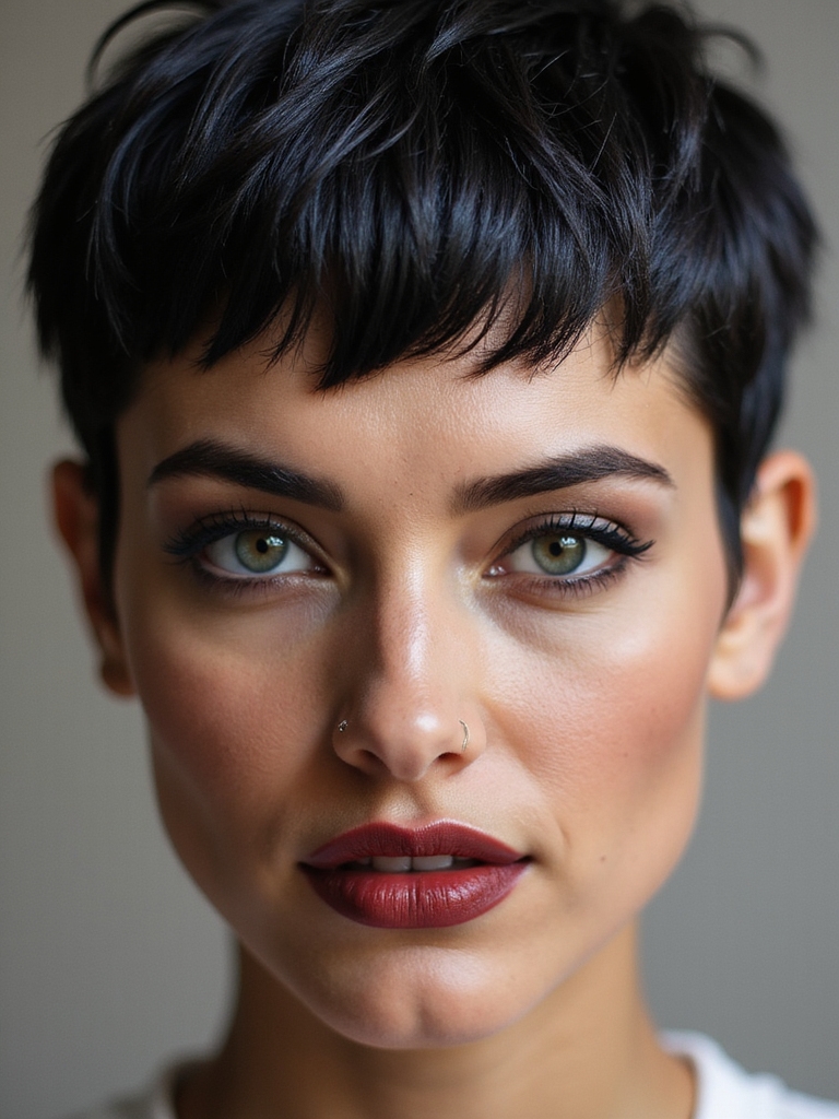 sharp micro bangs textured polish