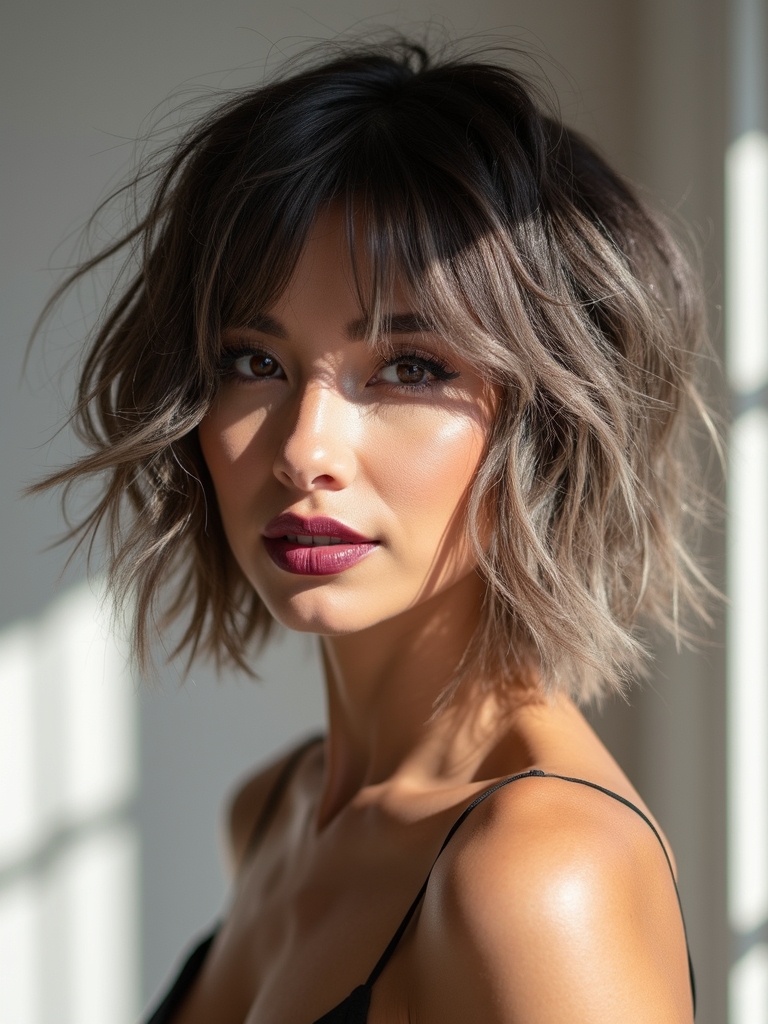 shattered modern shag haircut