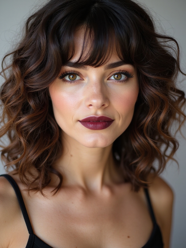 shattered piecey curly bangs