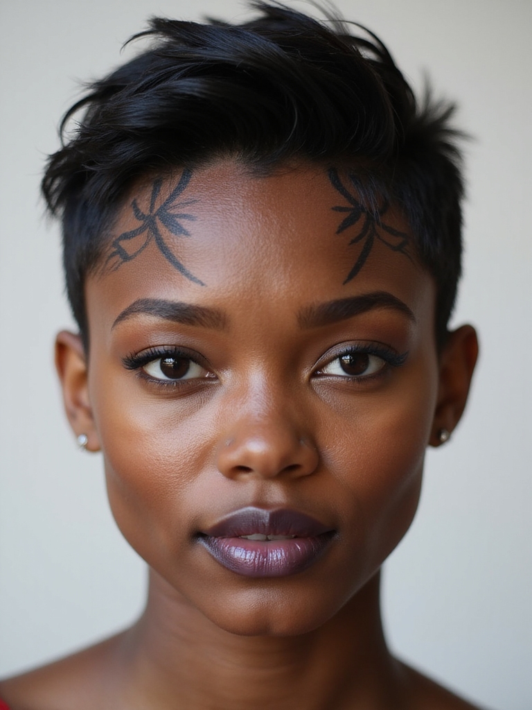 shaved design pixie with attitude