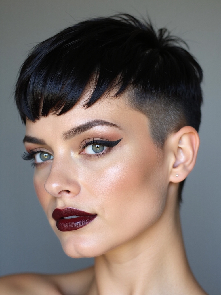 shaved sides textured sculpted top