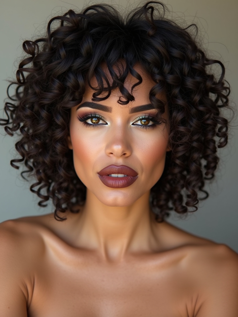 short airy corkscrew baby bangs