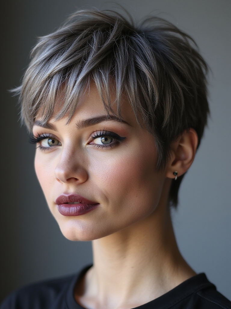 short layered shag fringe