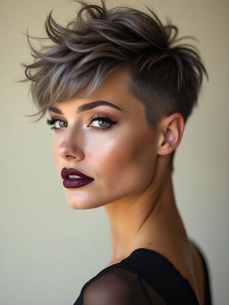short textured wolf undercut