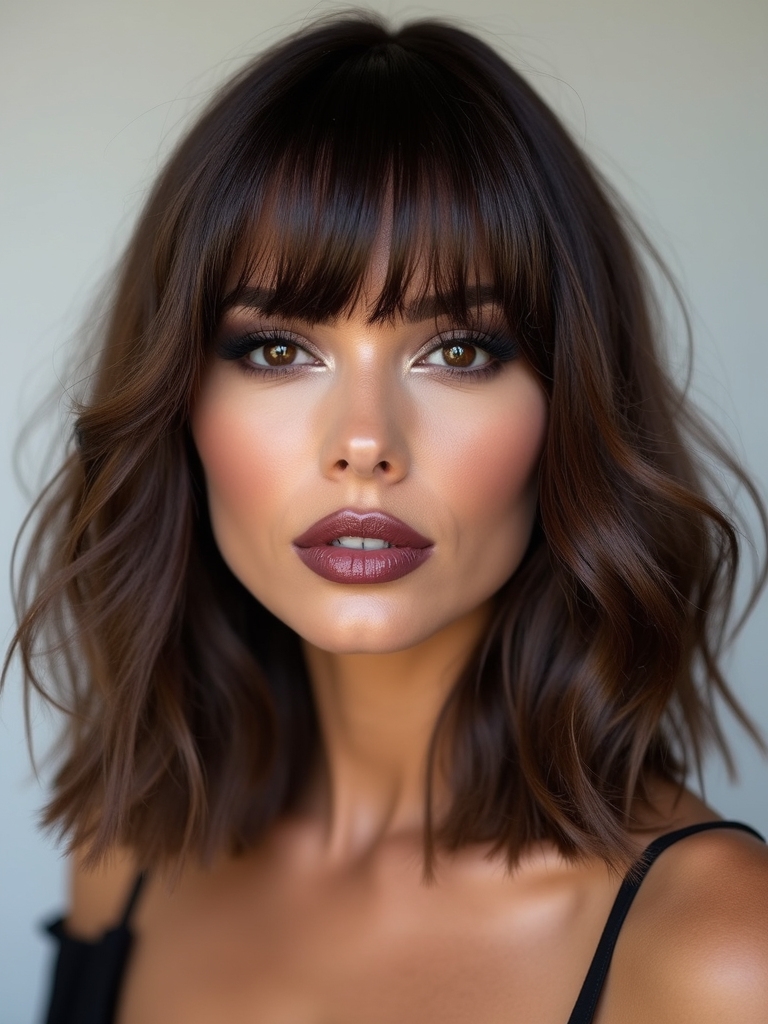 shoulder grazing layered bob movement