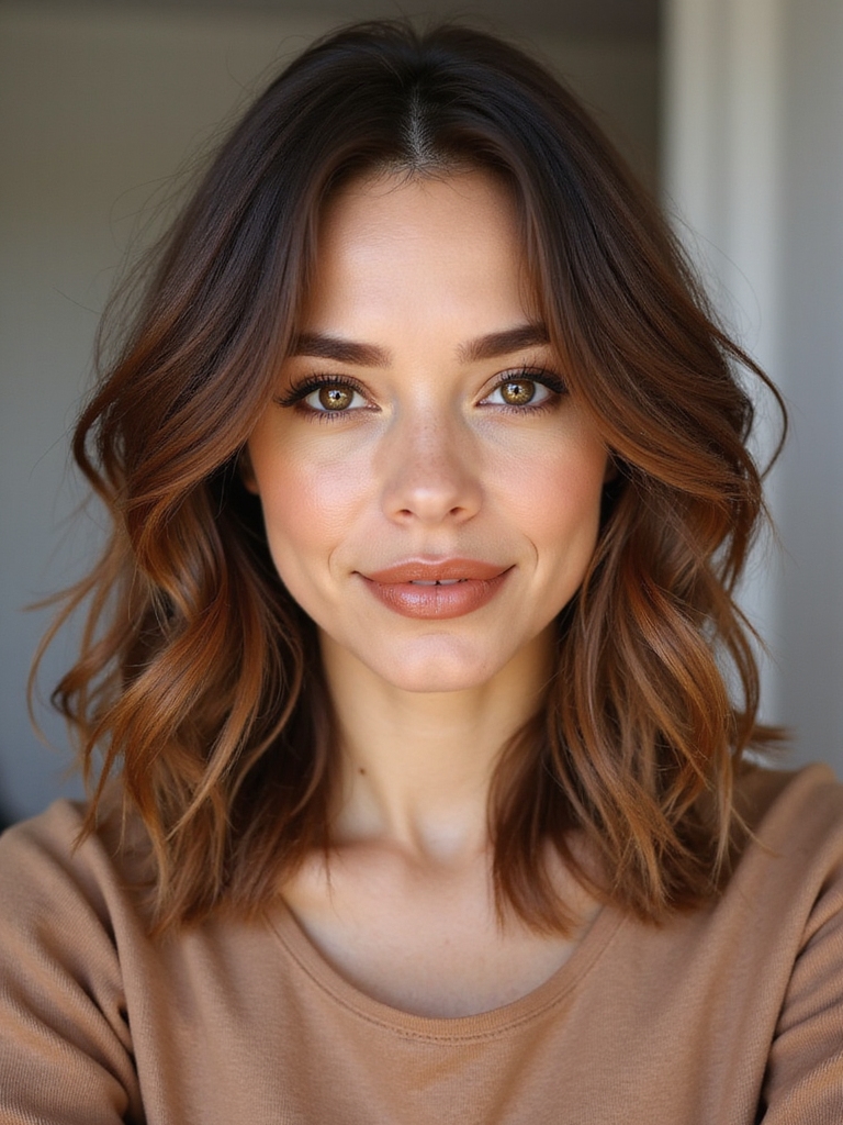 shoulder grazing maple highlighted shag