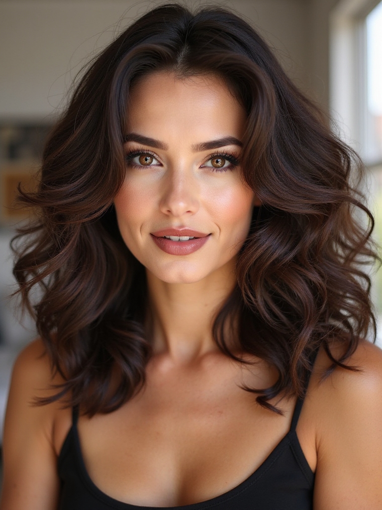 shoulder length layered curly haircut