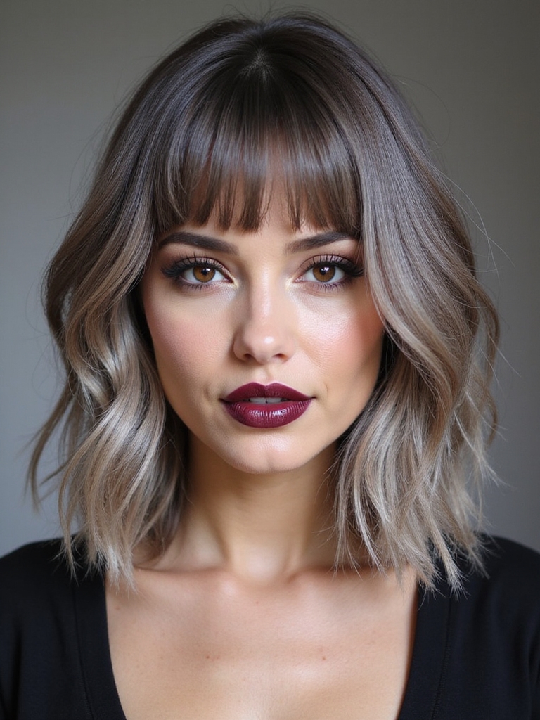 shoulder length layers with bangs