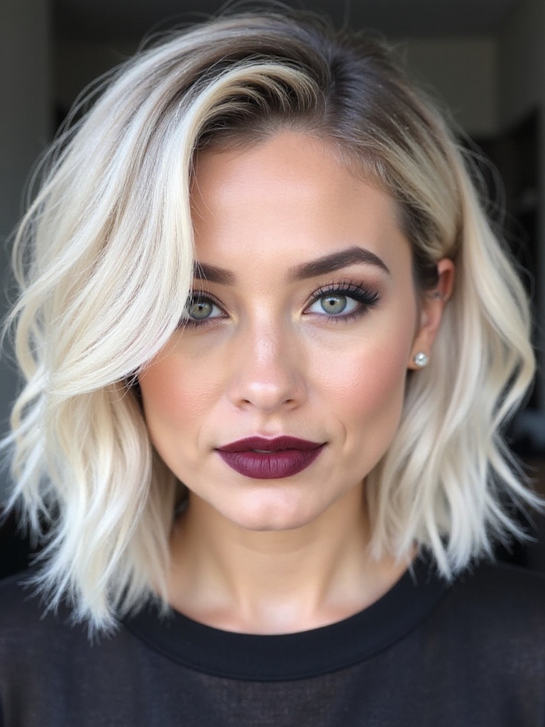 side part choppy bob lift