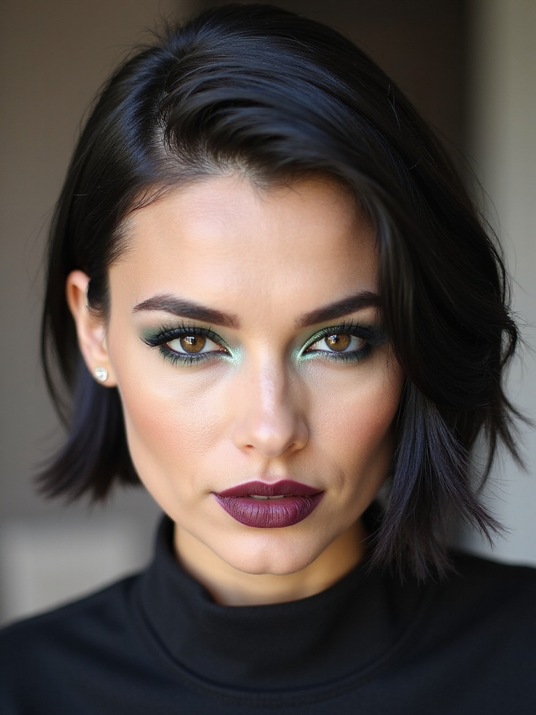 A side-swept pixie with an undercut part