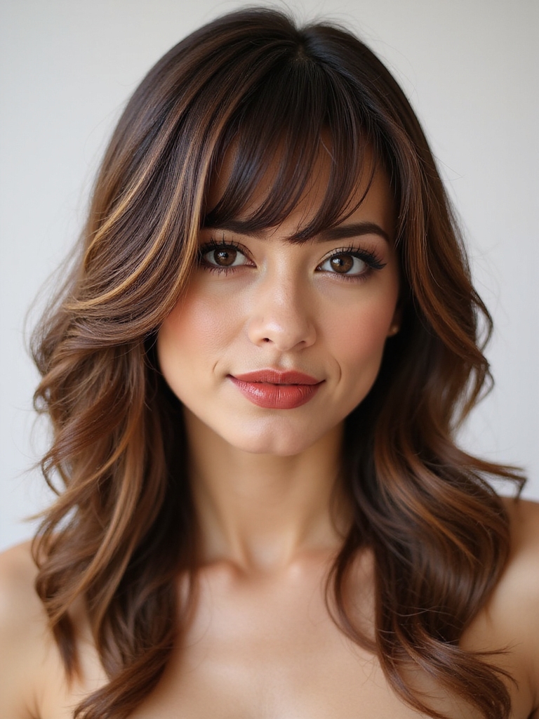 side swept polished blowout styling