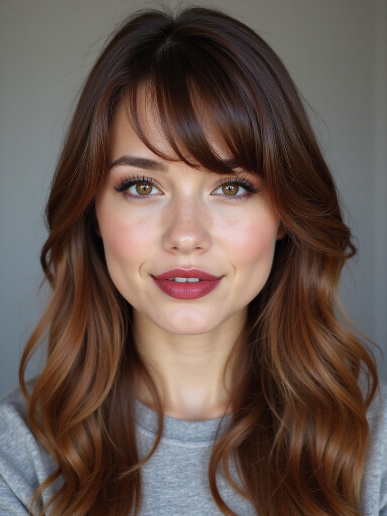 side swept soft framing bangs