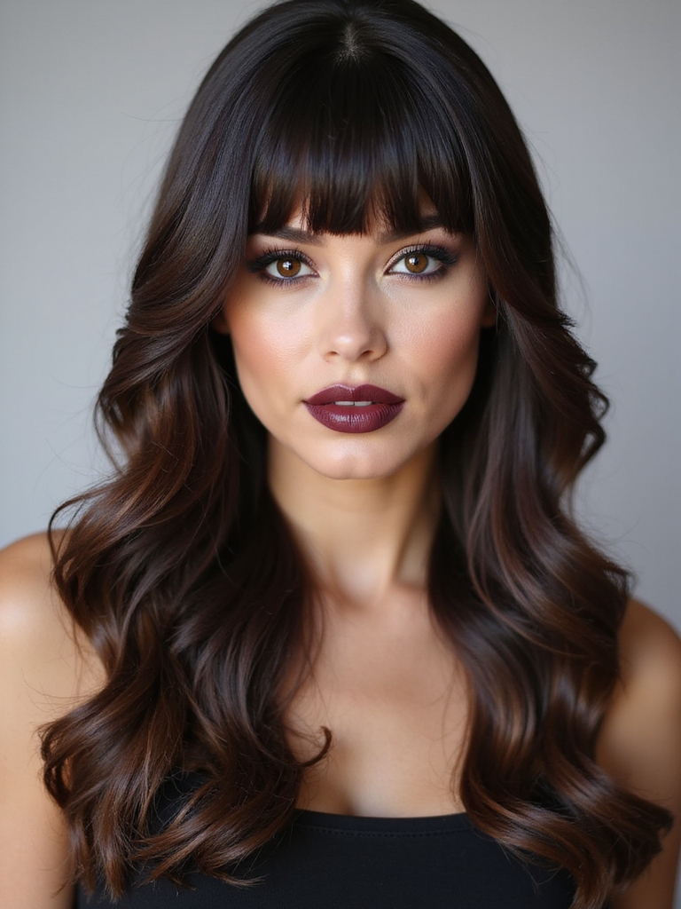side swept wispy curtain bangs