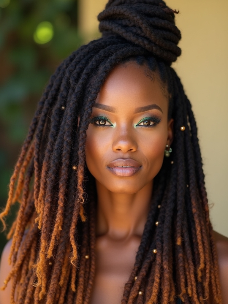 silk scrunchie half up locs