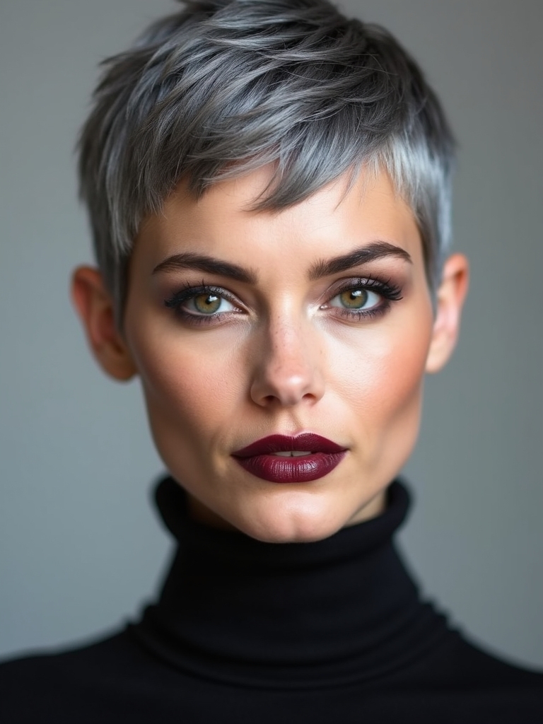 silver pixie effortless chic