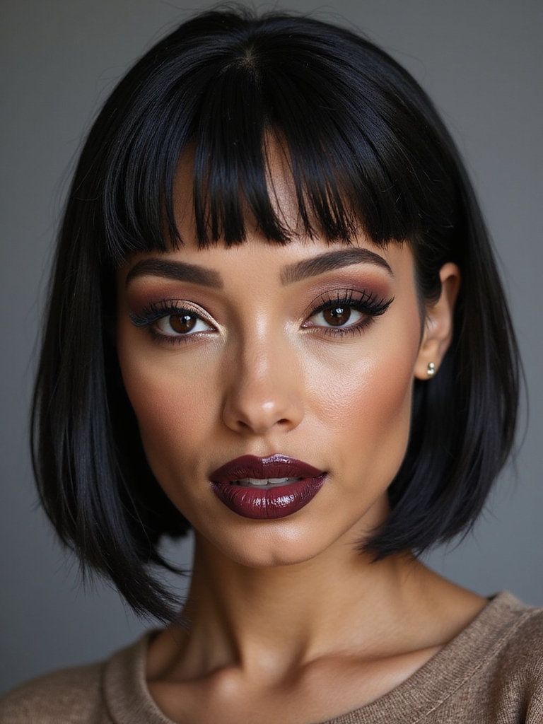 A blunt braided bob