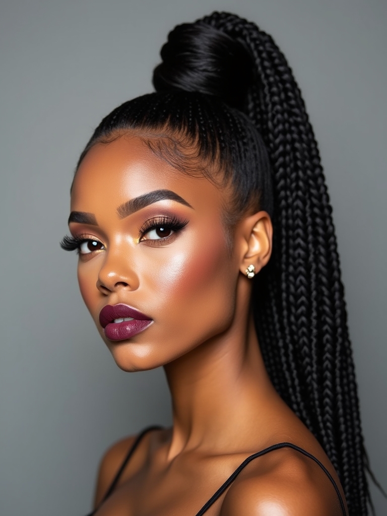sleek high ponytail wrap