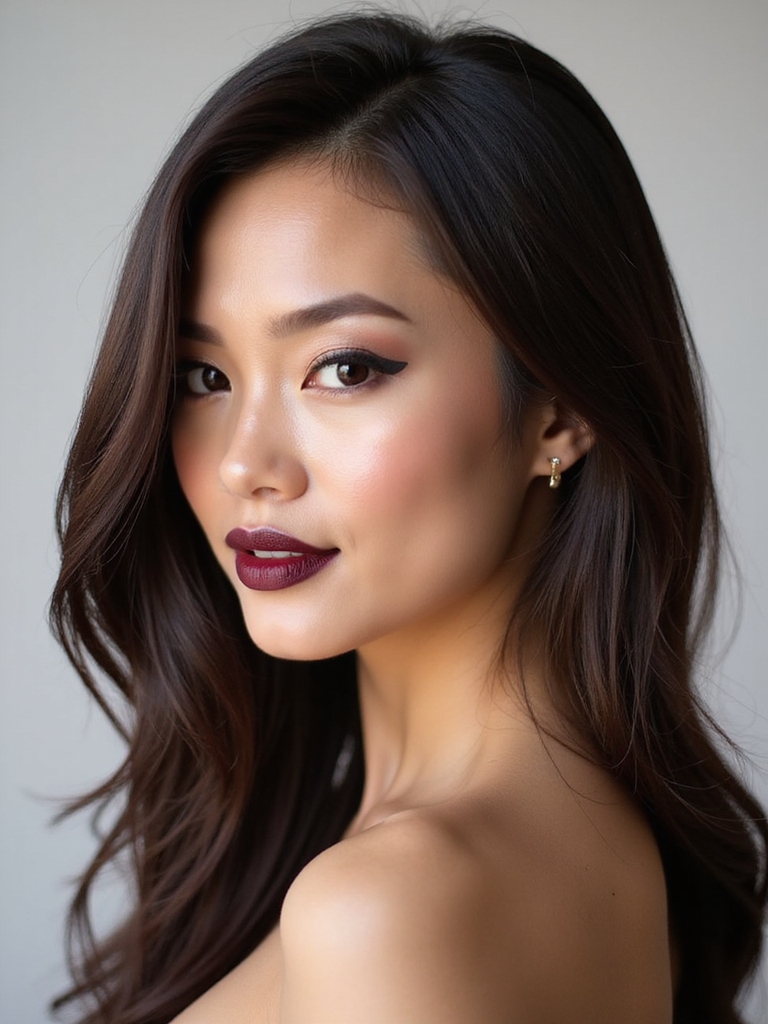 sleek layered cut glossy