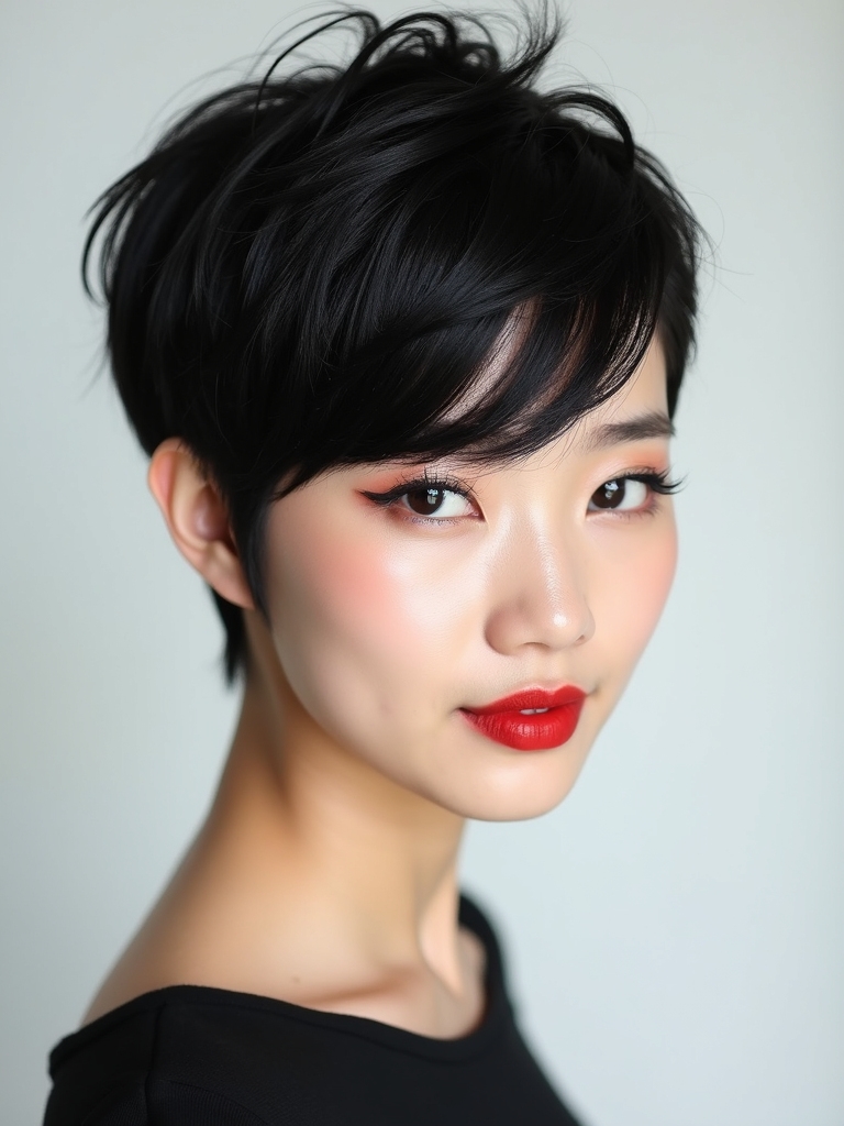 sleek undercut pixie nape