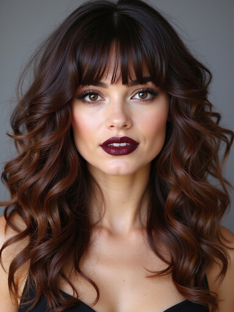 smart layered curly shag