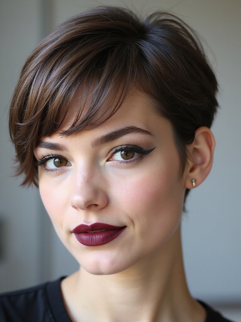 soft brow grazing textured side sweep