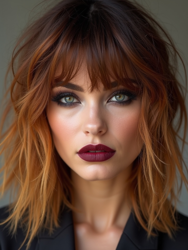 soft choppy brow skimming layers