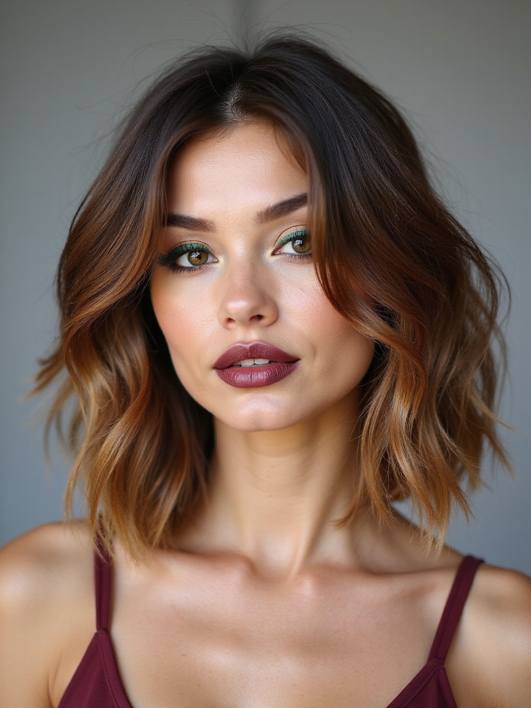 soft face framing feathered layers