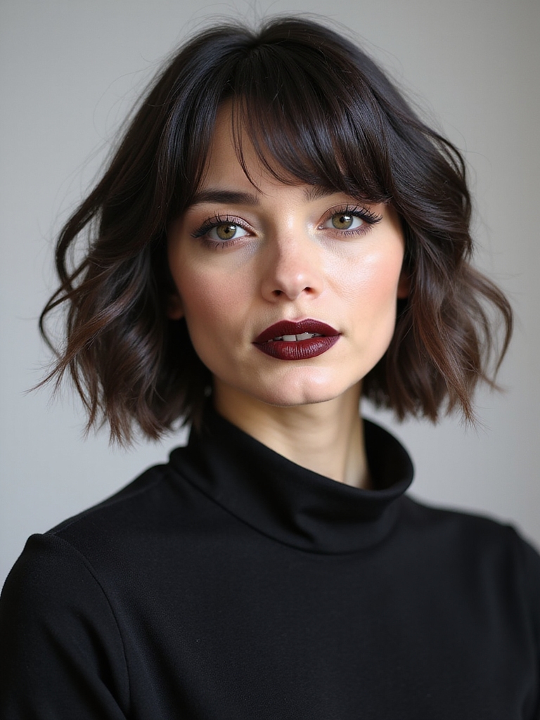 soft feathered parisian bob