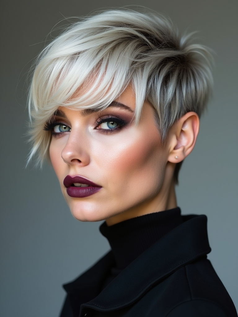 A soft-fringe pixie with a disconnected underside