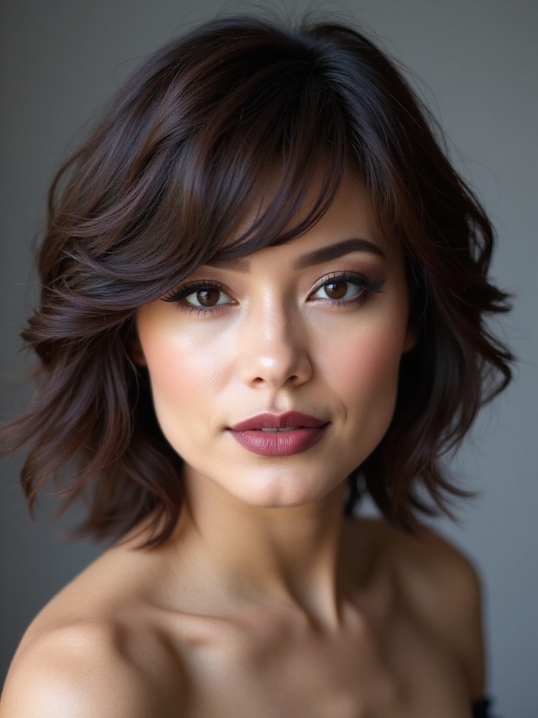 soft layered wolf cut
