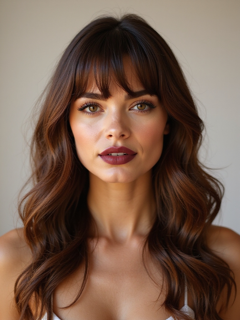 soft middle part curtain bangs