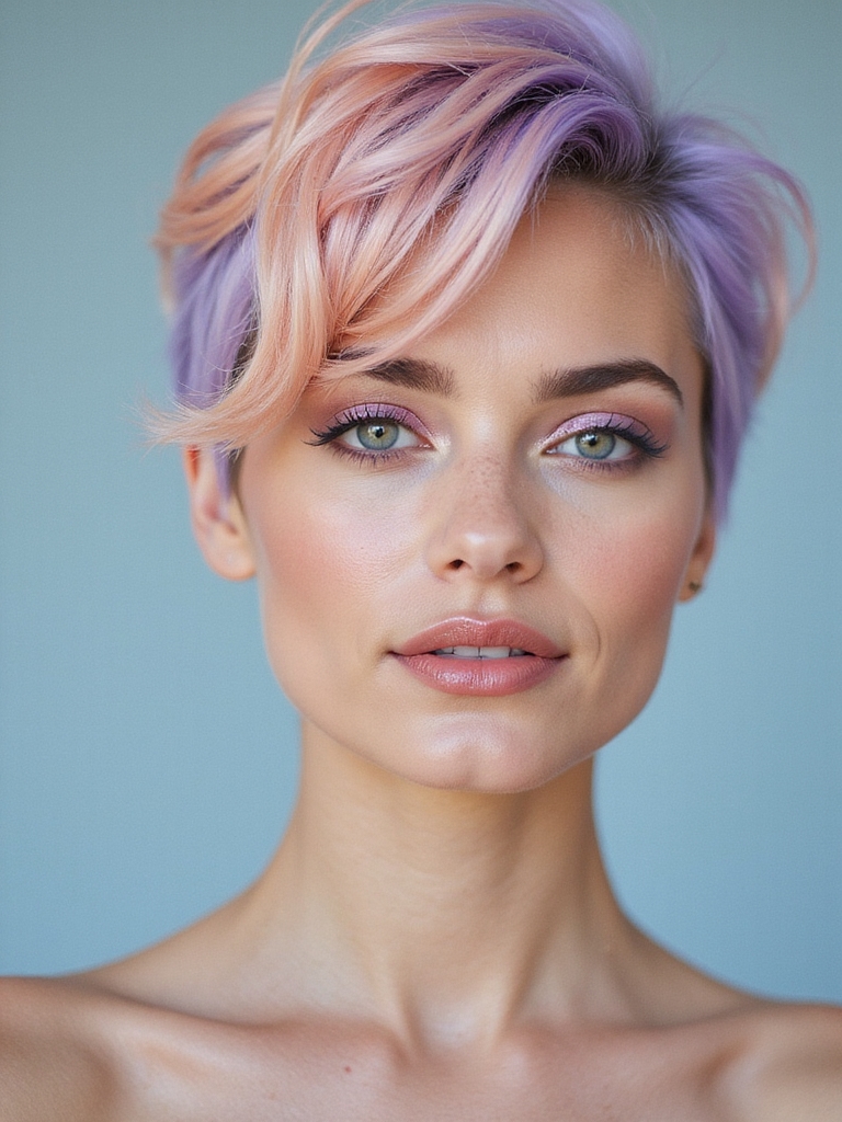 soft pastel pixie contrast