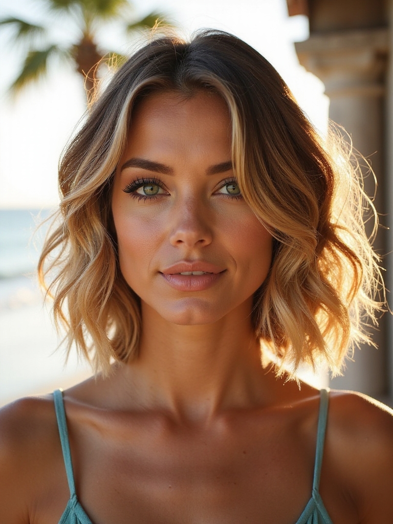 Beachy wavy bob