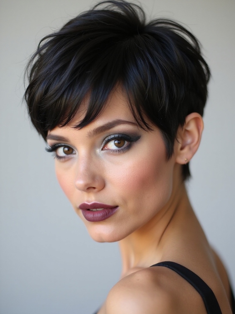 soft piecey textured bangs