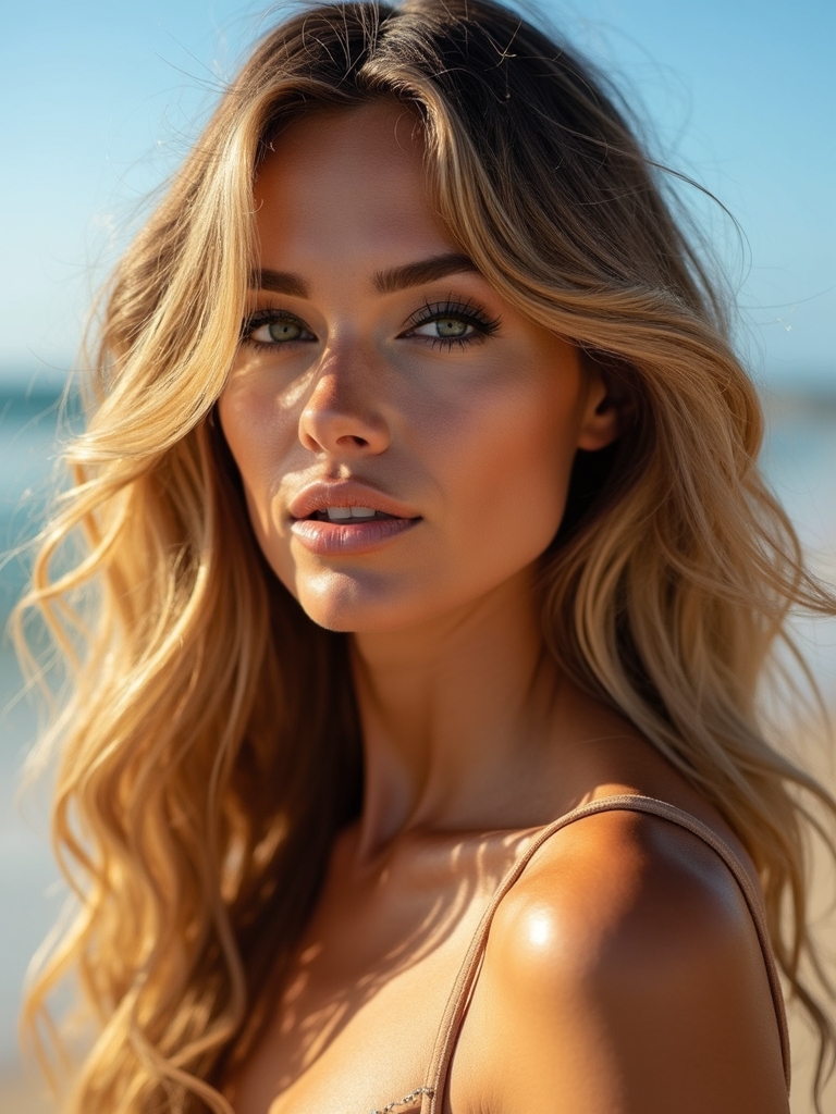 Soft point-cut bangs with beachy, textured layers