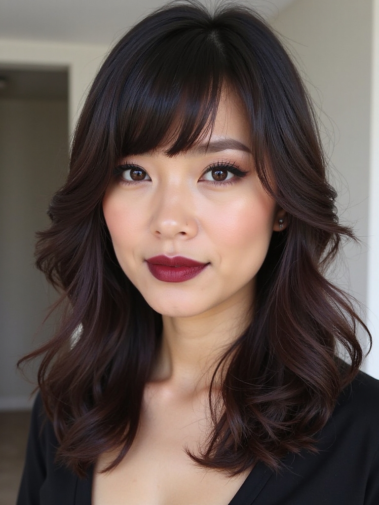 soft side swept fringe elongates