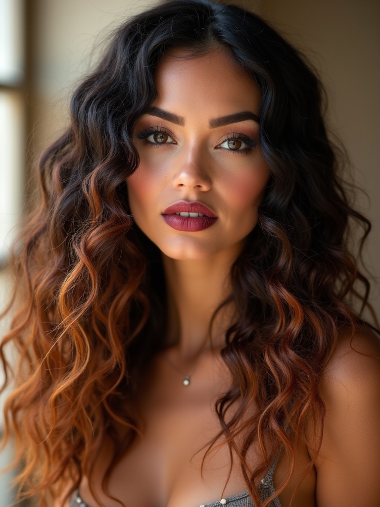 Side-swept crochet locs with soft romantic movement