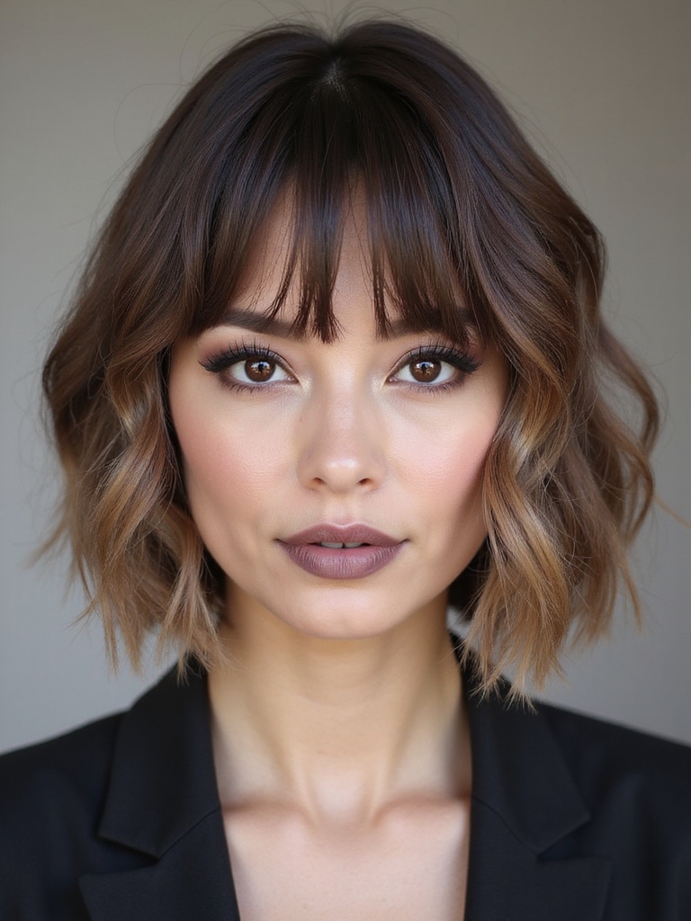 A mushroom brown bob