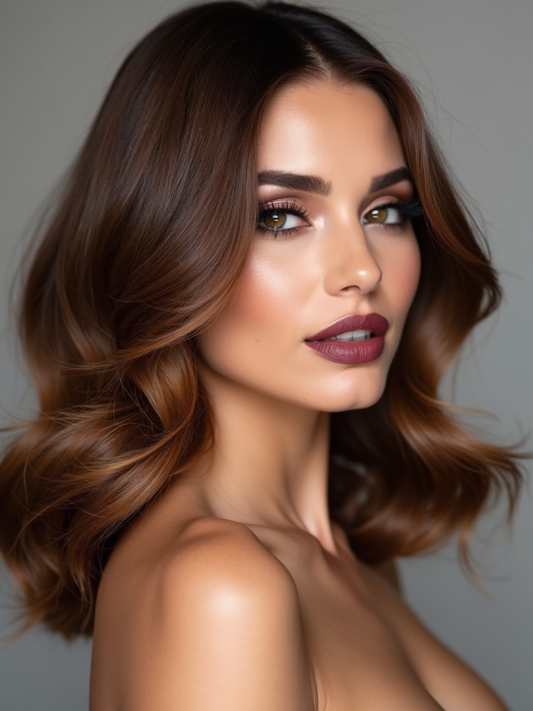 A soft U-shape short-shoulder cut with swoopy ends